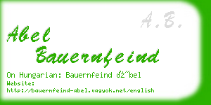 abel bauernfeind business card